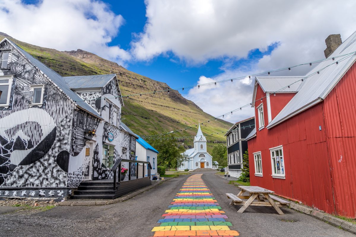 Seyðisfjörður town and its church